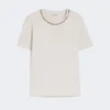 Cotton and modal t-shirt, beige