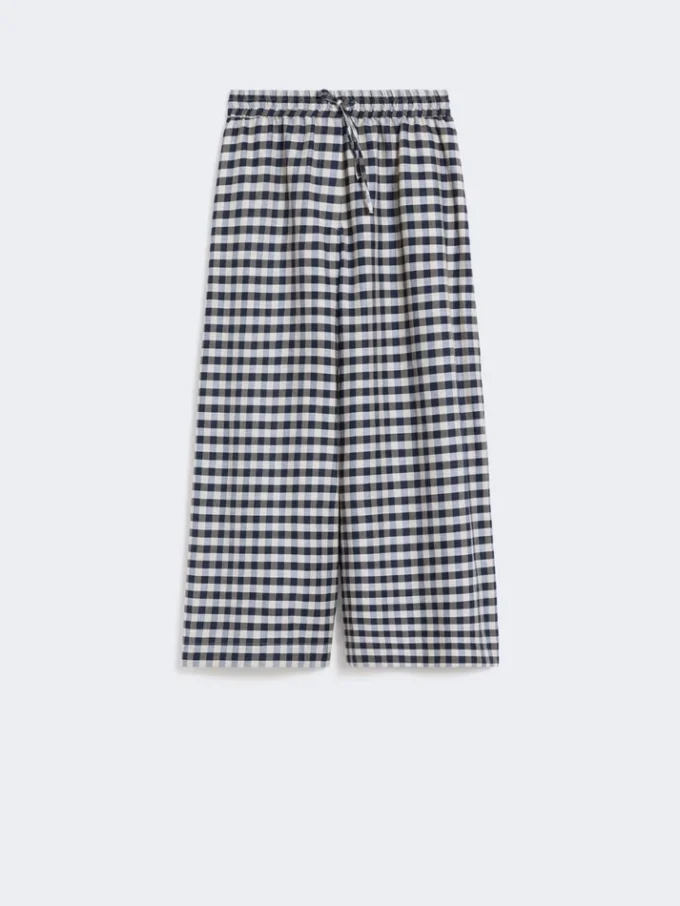 Cotton and ramie batavia trousers, navy Cotton and ramie batavia trousers, navy