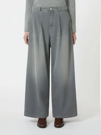 Cotton and viscose denim jeans, medium grey