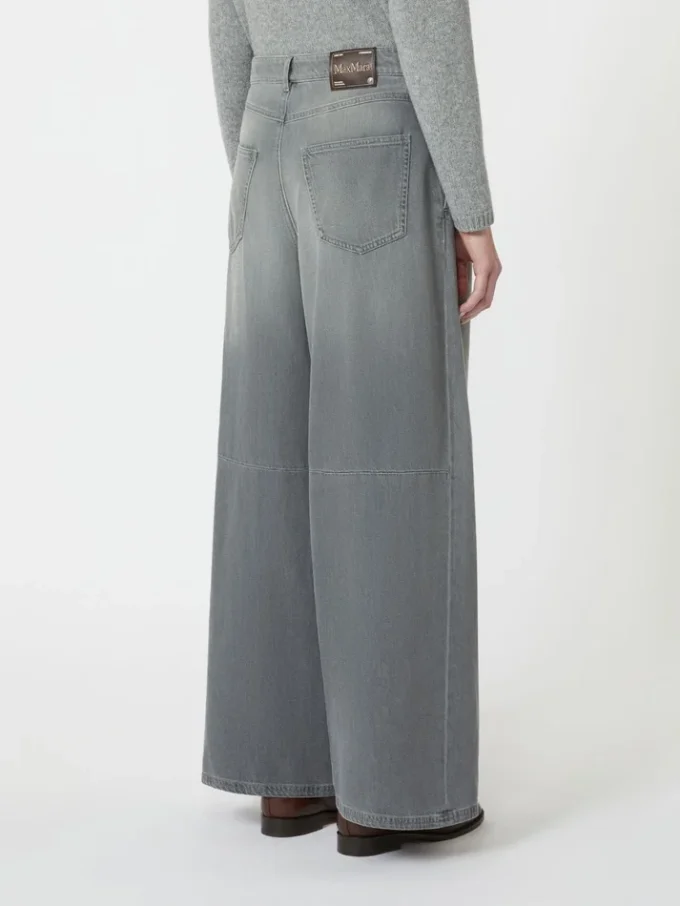 Cotton and viscose denim jeans, medium grey