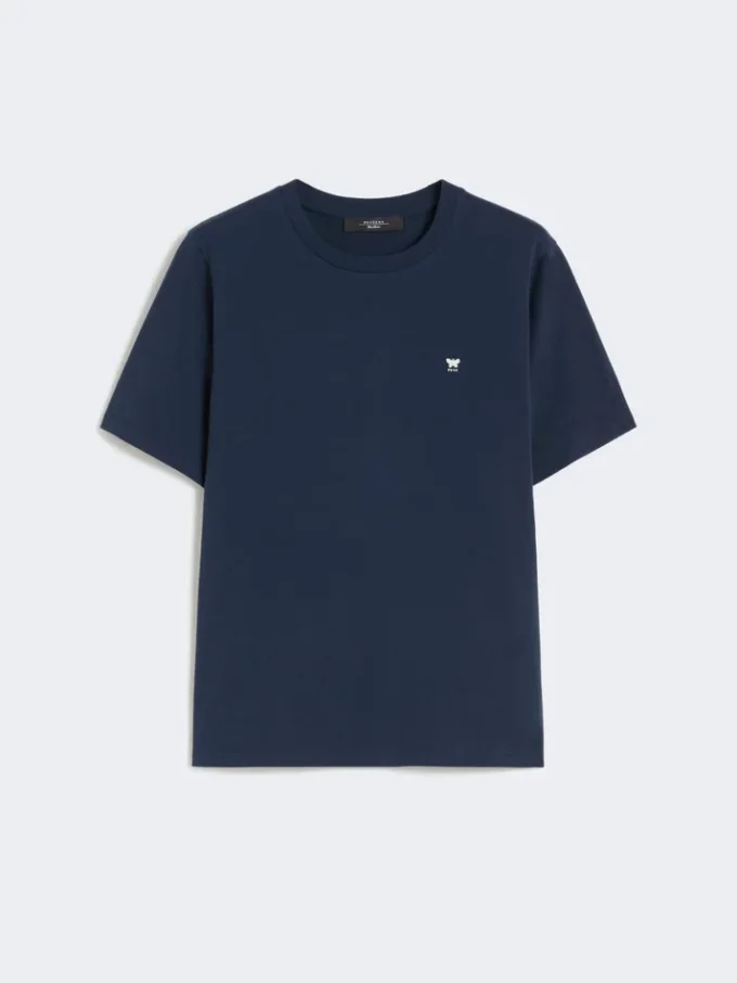 Cotton basic t-shirt, navy