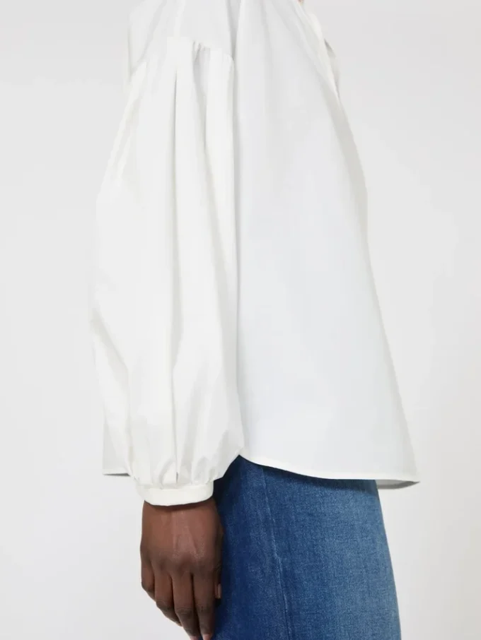 Cotton blouse, ivory