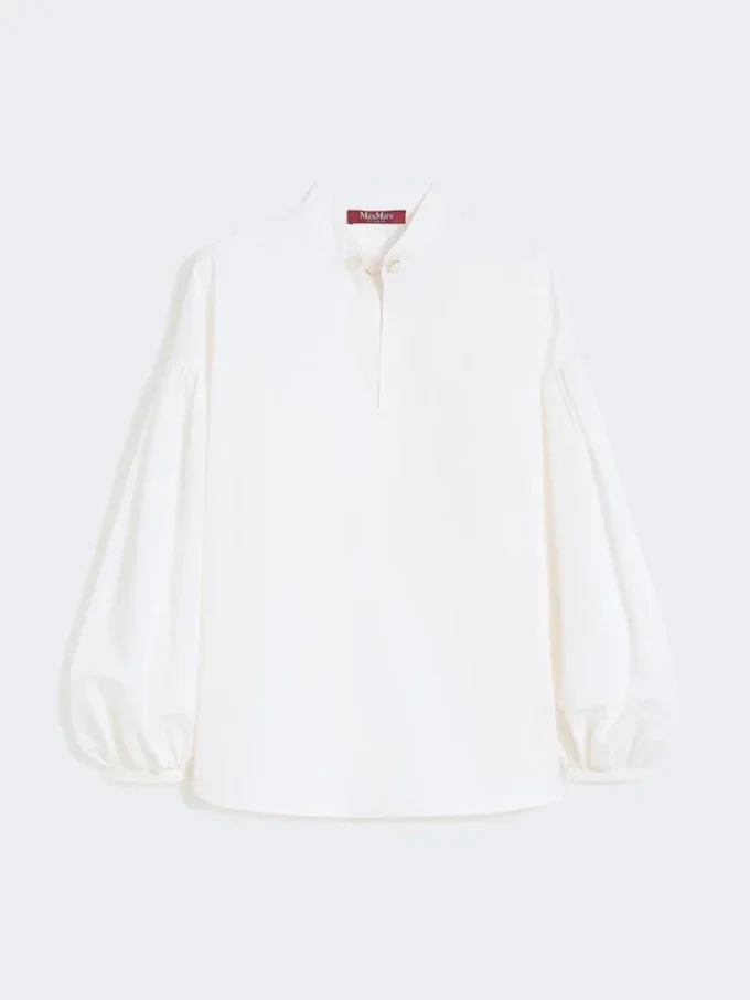Cotton blouse, ivory
