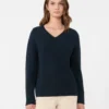 Cotton boxy sweater, navy Cotton boxy sweater, navy