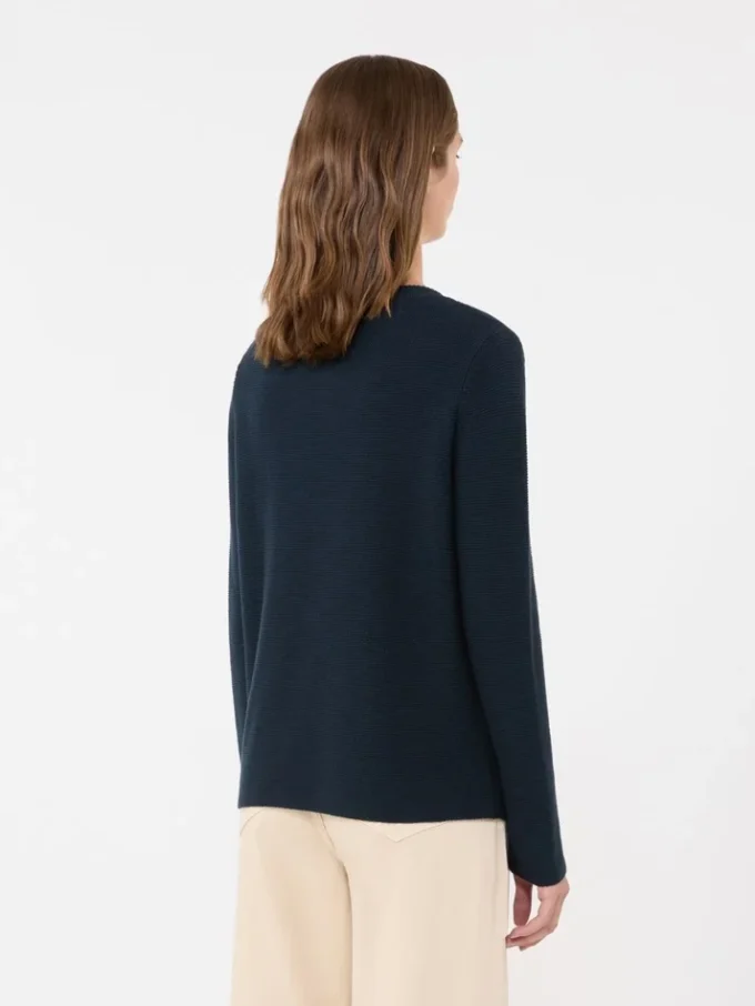 Cotton boxy sweater, navy Cotton boxy sweater, navy