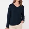 Cotton boxy sweater, navy Cotton boxy sweater, navy