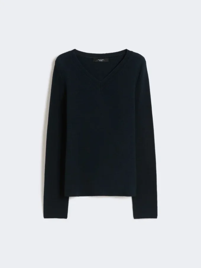 Cotton boxy sweater, navy Cotton boxy sweater, navy