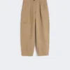 Cotton bull denim cargo trousers, sand Cotton bull denim cargo trousers, sand