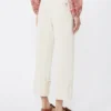 Cotton bull trousers with turn-ups, ecru Cotton bull trousers with turn-ups, ecru