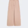 Cotton canvas wide-leg trousers, pink Cotton canvas wide-leg trousers, pink