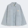 Cotton canvas workwear jacket, light blue