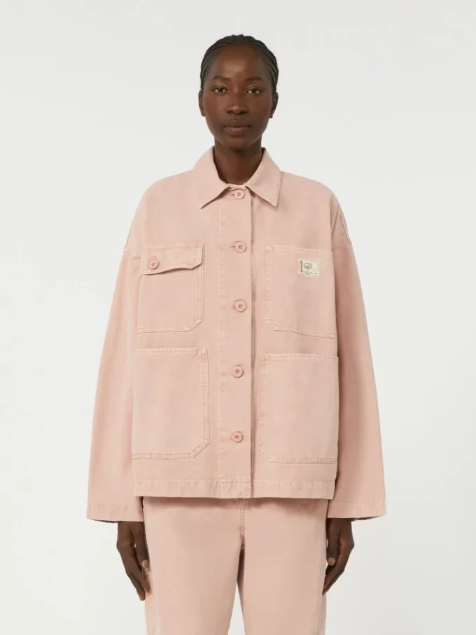 Cotton canvas workwear jacket, pink