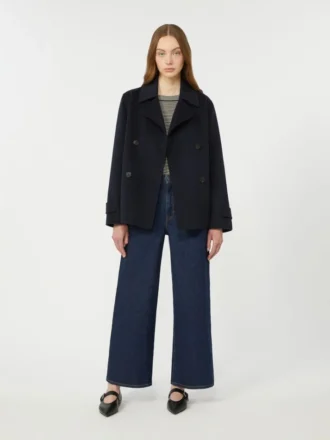 Cotton crew-neck sweater, navy