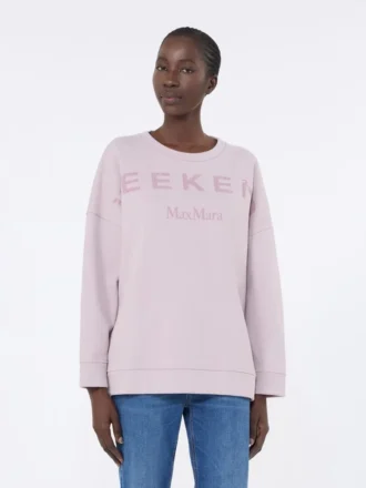 Cotton crew-neck sweatshirt, lilac