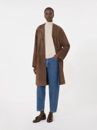 Cotton denim candle-leg jeans, midnightblue