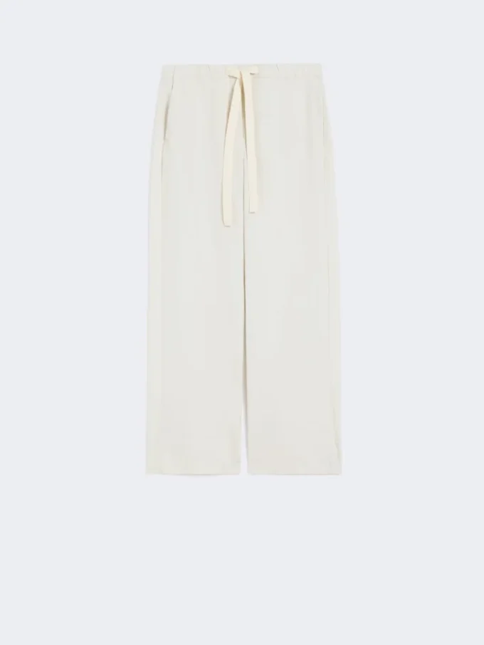 Cotton drawstring trousers, ice