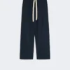 Cotton drawstring trousers, midnightblue