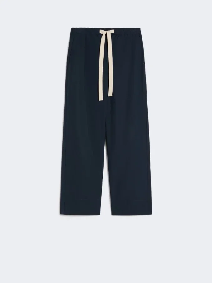 Cotton drawstring trousers, midnightblue