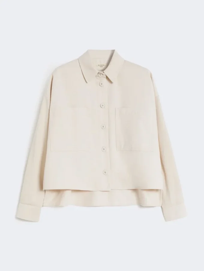 Cotton drill shirt, sand