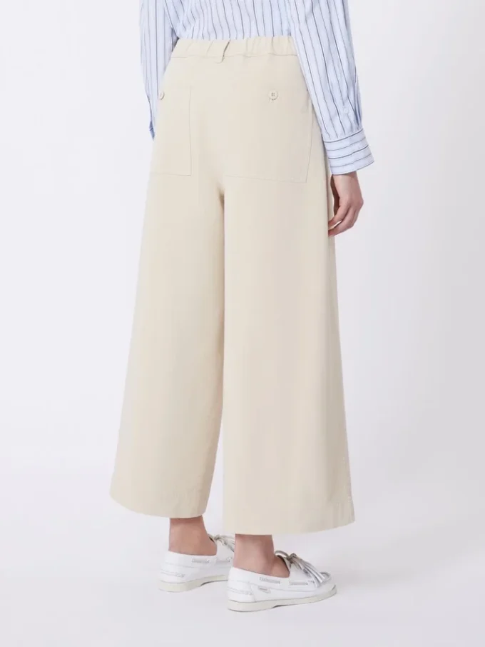 Cotton drill trousers, sand
