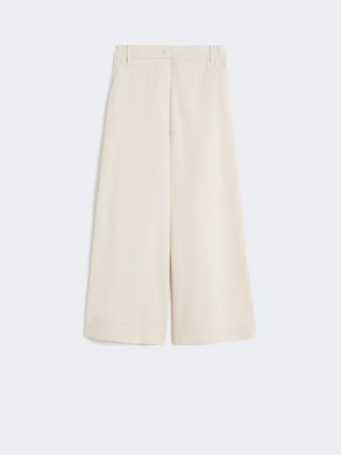 Cotton drill trousers, sand