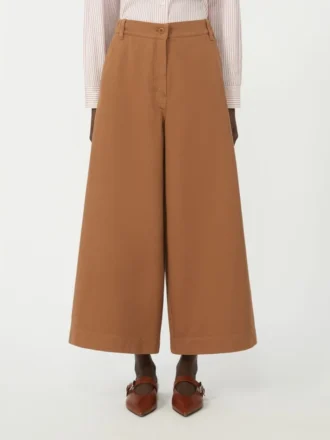 Cotton drill trousers, tobacco