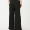 Cotton drill wide-leg trousers, black Cotton drill wide-leg trousers, black