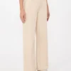 Cotton drill wide-leg trousers, sand Cotton drill wide-leg trousers, sand