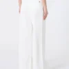 Cotton drill wide-leg trousers, white Cotton drill wide-leg trousers, white