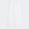 Cotton drill wide-leg trousers, white Cotton drill wide-leg trousers, white