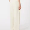 Cotton fleece trousers, ivory