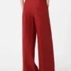 Cotton gabardine jersey trousers, red Cotton gabardine jersey trousers, red
