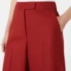 Cotton gabardine jersey trousers, red Cotton gabardine jersey trousers, red
