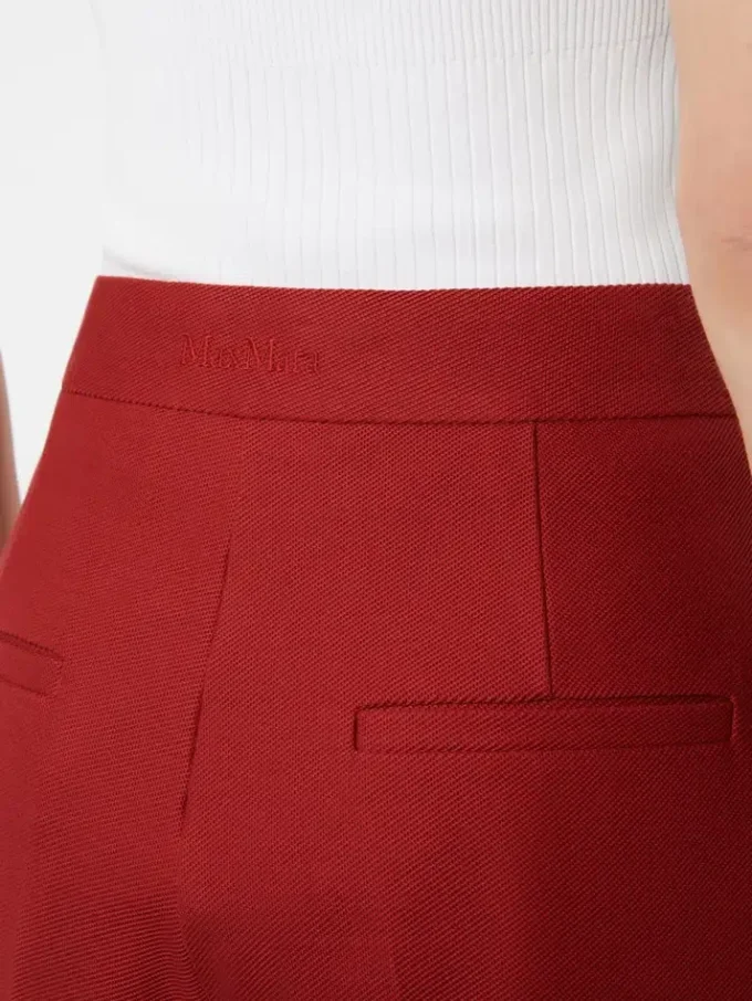 Cotton gabardine jersey trousers, red Cotton gabardine jersey trousers, red