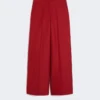 Cotton gabardine jersey trousers, red Cotton gabardine jersey trousers, red
