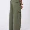 Cotton gabardine trousers, dark green Cotton gabardine trousers, dark green