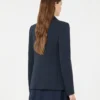 Cotton jersey blazer, navy