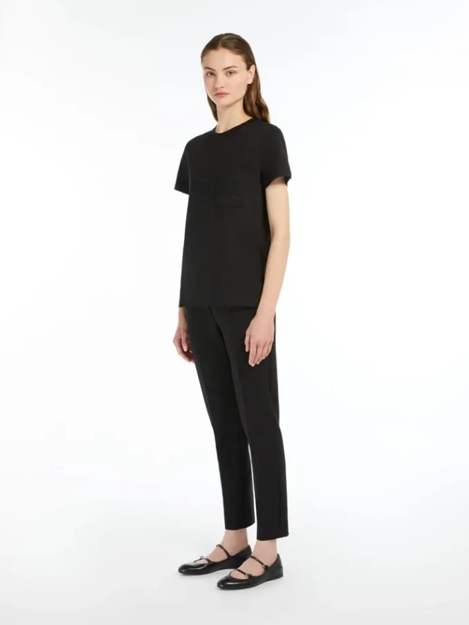Cotton jersey t-shirt, black