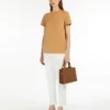 Cotton jersey t-shirt, camel