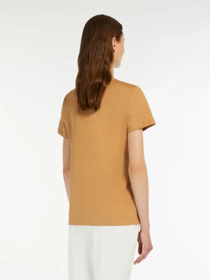 Cotton jersey t-shirt, camel