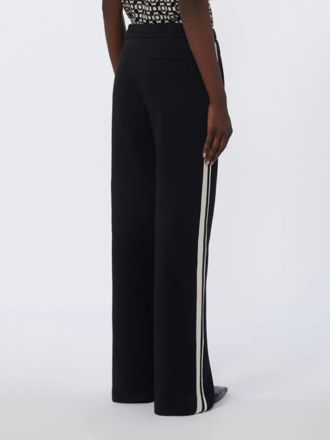 Cotton jersey trousers, black