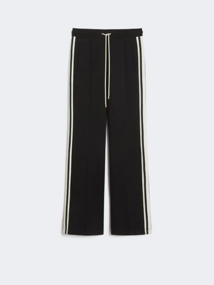 Cotton jersey trousers, black