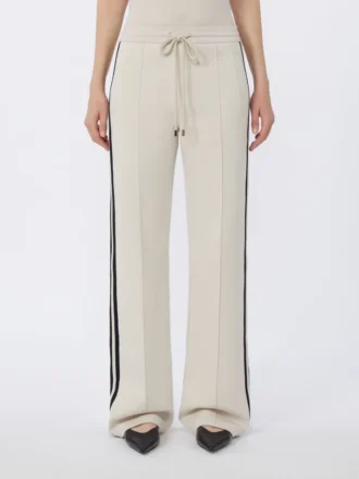 Cotton jersey trousers, ecru