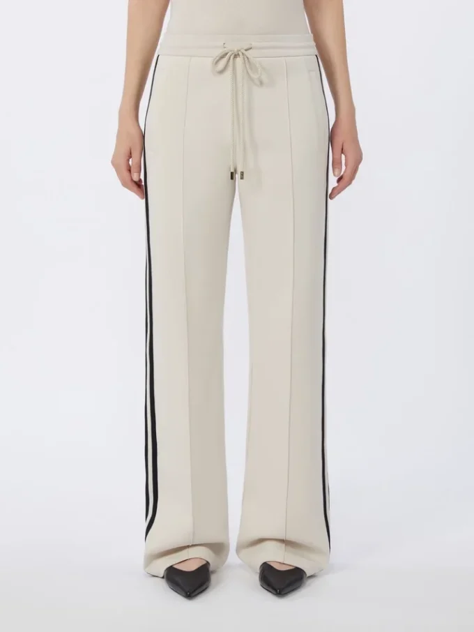 Cotton jersey trousers, ecru
