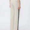 Cotton jersey trousers, ecru