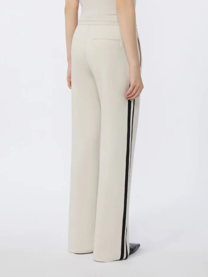 Cotton jersey trousers, ecru