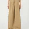 Cotton jersey trousers, hazelnut brown Cotton jersey trousers, hazelnut brown