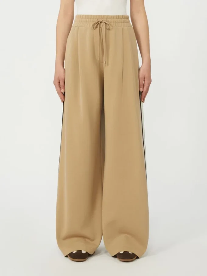 Cotton jersey trousers, hazelnut brown Cotton jersey trousers, hazelnut brown