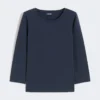 Cotton knit t-shirt, ultramarine Cotton knit t-shirt, ultramarine