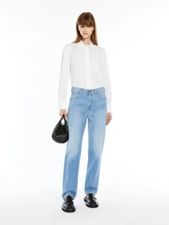 Cotton logo shirt, optical white